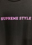 Supreme Style Script Tee BLACK/PINK