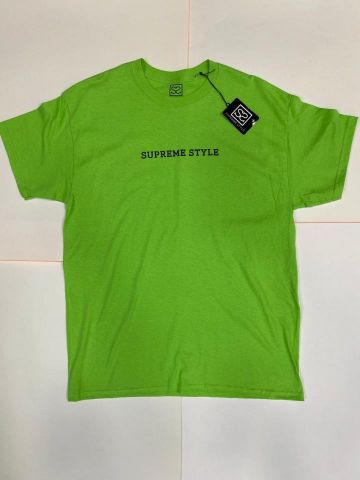 Supreme Style Script Tee GREEN/BLACK