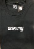 Supreme Style 3D Script Chris Tee BLACK/WHITE