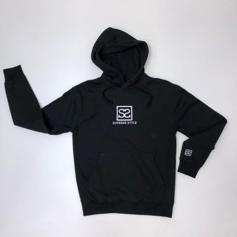 Supreme Style Basic Logo Hoody 1.1 BLACK/WHITE