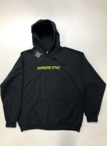 Supreme Style Basic Logo Hoody 9.3 BLACK/LIME