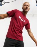 HUF ® Essentials OG Logo Tee BURGUNDY