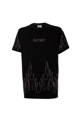  Butnot Flames Strass Tee BLACK