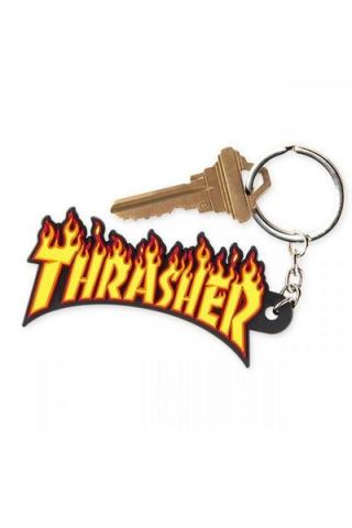 Thrasher Flame Keychain